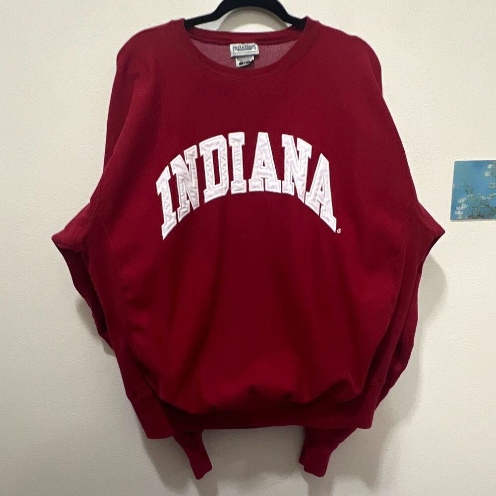 Steve & Barry's Sportswear Indiana Hoosiers Red Crewneck Sweatshirt XL - Picture 1 of 5